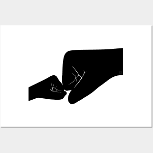 Baby Fist Bump Patriot Flag Series (Black) Posters and Art